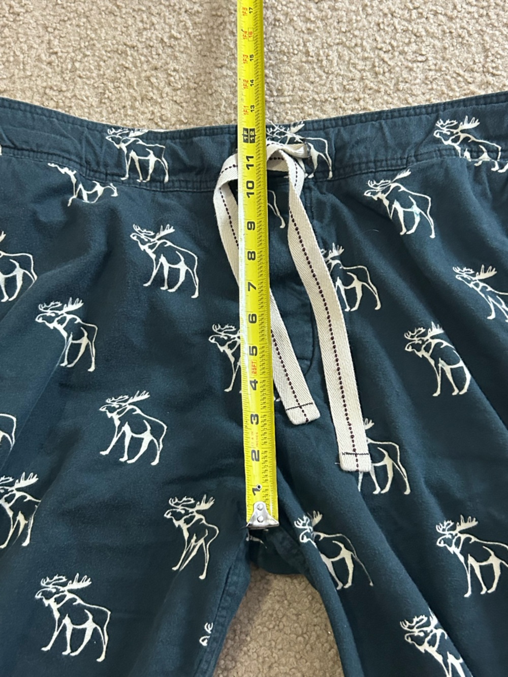 VTG Abercrombie Fitch Pants Muscle Moose Drawstring Y2K Sleepwear Lounge XL - Picture 7 of 8